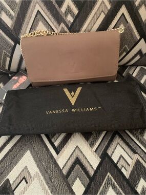 Vanessa Williams Taupe Chain-Shoulder Wallet